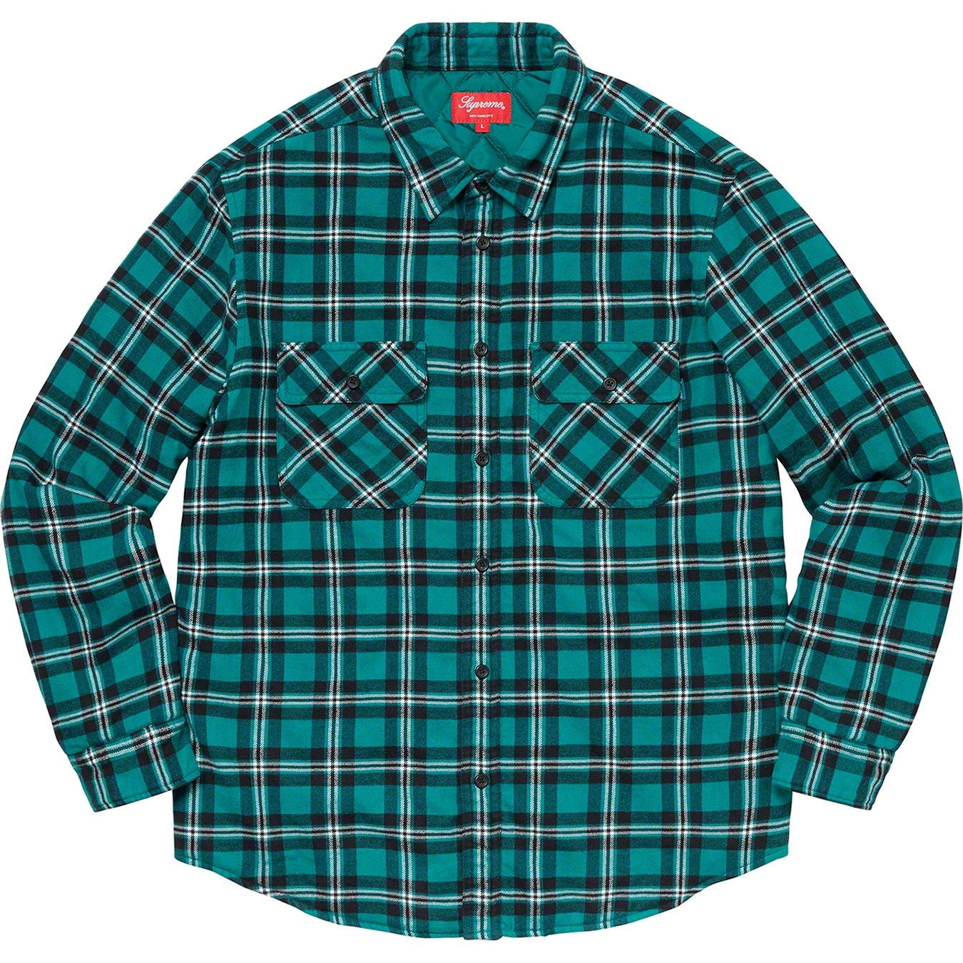 Arc Logo Quilted Flannel Shirt view 2